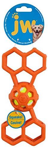 Brinquedo JW Holee Bone Squeaker P Laranja Para Cães JW para Cães, Pequeno, Laranja