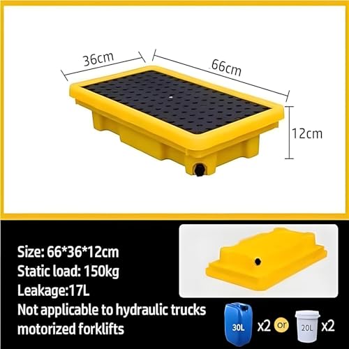 Le bac de rétention empilable en polyéthylène, doté d'une Conception étanche et d'un Plateau Amovible, Convient aux seaux de Peinture et Mesure 66 * 36 * 12 cm. C'est Un Choix idéal et fiable po