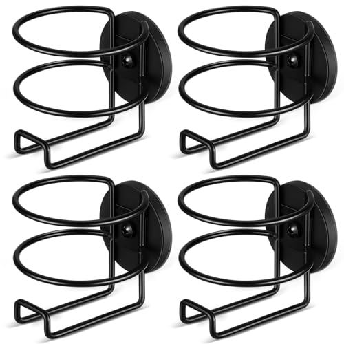 Treela 4 Pcs Magnetic Cup Holder Heavy Duty Portable Cup Holder Magnetic Drink Accessories for Treadmill Tractor Mower Truck Bus Refrigerator on Metal Surface