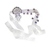 POPETPOP Diadema De Medusa Nupcial Tocado De Encaje De Boda Diadema Con Lazo De Encaje Diademas Anchas De Diadema De Boda Vestido De Novia Balneario Lentejuelas