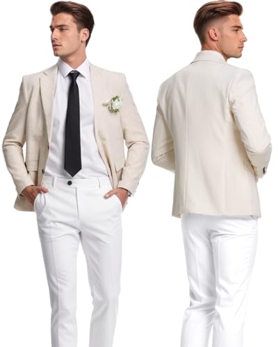 Linen Mens Suit Blazer Slim Fit Wedding Men Suit Separates Coat Formal Tuxedos Jacket Causal Sport Jackets for Business Dress3