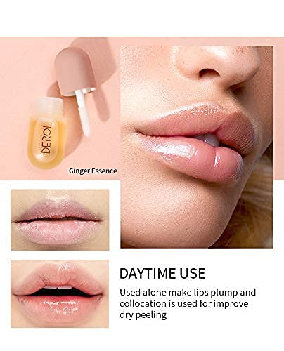 Lip Plumper Set, Natural Lip Care & Enhancer Set By Green Hills, Day & Night Serum, Softer Bigger Fuller Lips By Natural Lip Enhancer, Lip Mask, Lip Gloss, No Chapped Lips #TOP1