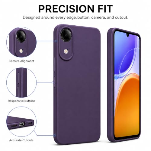Image of FIRST MART Matte Silicone Back Cover for Vivo T5e - Purple