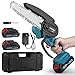 Mini Kettensäge mit Akku für Makita 18V Batterie,6 Zoll Mini Kettensäge Elektro mit 2 * 2000 mAh Akkus,Elektrisch Handsäge Akku Astsäge für Gartenarbeit Baumbeschneidung Holzschneiden
