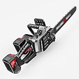 【Sistema de accionamiento de batería de litio dual】 El sistema de accionamiento de batería de litio dual está equipado con dos baterías de litio para suministrar energía al mismo tiempo, con más potencia, mayor resistencia y corte más eficiente. Y viene con un cargador de carga rápida, que se puede cargar completamente después de una siesta, lo cual es muy conveniente.