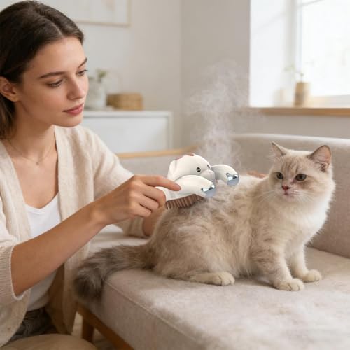 Cepillo de vapor para gatos ideal para sesiones de baño y spa en interiores 3