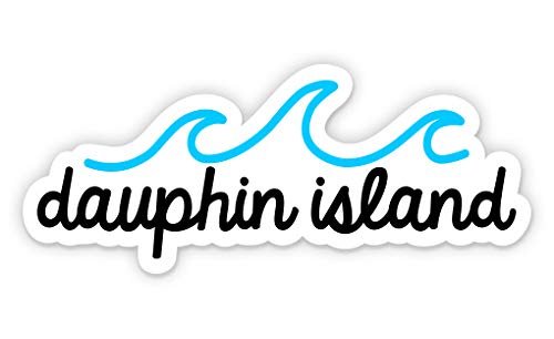 Squiddy Dauphin Island - Vinyl Sticker Decal for Phone, Laptop, Water Bottle (2.5" Wide)