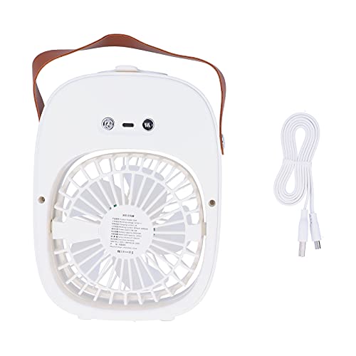 Ventilador de humidificación portátil blanco para dormitorio y exterior 7