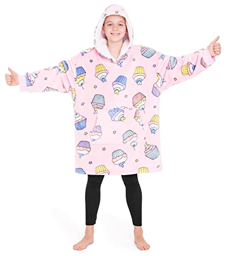 Hello Kitty Decken-Hoodie Für Mädchen – übergroßer Kapuzenpullover Aus Weichem Fleece