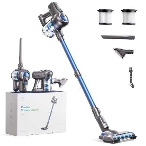 Greenote Steelstofzuiger Draadloos, 23000PA stofzuiger 4 in 1, 200W met dubbele digitale motor LED...