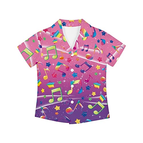 Music Stars Print Boy Button Up Shirt Short Sleeve Hawaiian Tropic T Shirt Big Boy Button Down Shirt Short Sleeve #TOP18