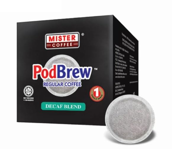 Mister Coffee - PodBrew (Reguler Coffee Soft Coffee Pod) Decaffeinated Biend (10 sachets x 7g) 70g - PodBrew (Soft pod aka Coffee pod) is specifically designed for compatibility with non-grinding select single-cup pod brewers