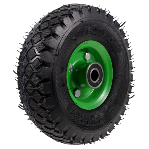 BESTonZON 充気式ラバー静音ヤ 耐久性ガーデンカートホイール 手押し車 芝刈り機対応 多路面適用交換用カートヤ
