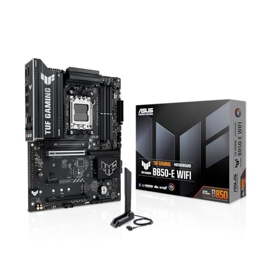 ASUS TUF GAMING B850-E WIFI AMD AM5 B850 ATX motherboard, DDR5, PCIe 5.0 Ready, M.2 slots x3, Wi-Fi 6E, 2.5Gb Ethernet, DisplayPort, HDMI,USB 20Gbps Type-C, USB 10Gbps Type-C, BIOS FlashBack, AuraSync