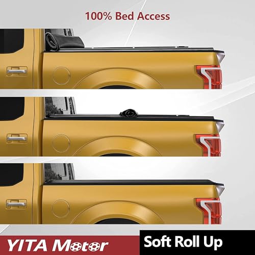 Image of YITAMOTOR Truck Tonneau Covers Soft Roll Up Compatible with 2019 2020 2021 2022 2023 2024 Ford Ranger 5' (61 inch) Bed
