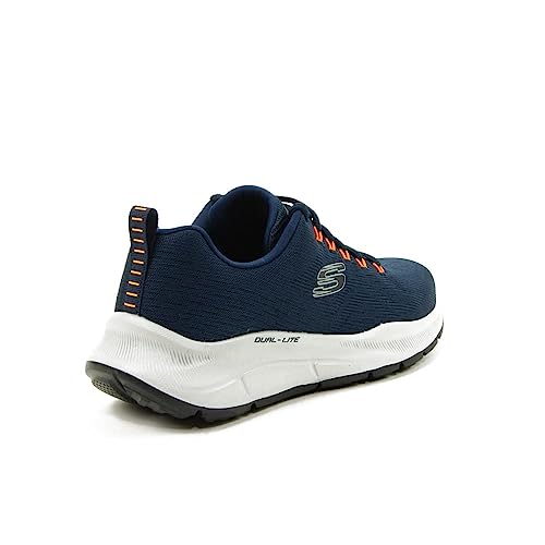 Skechers Skechers Men's 232519 NvorSneaker, Navy Engineered Mesh Orange Trim, 10 US