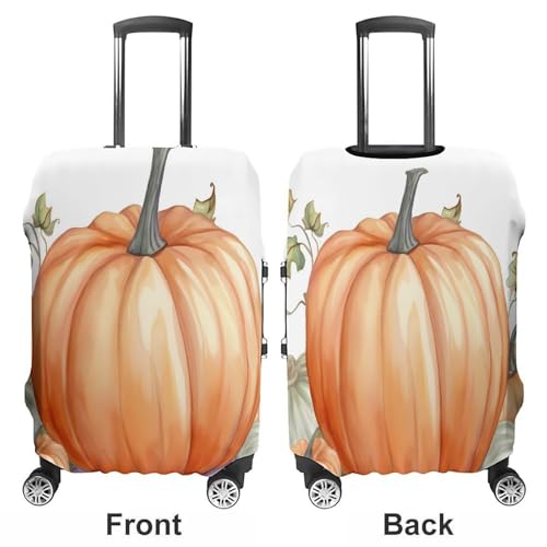 Travel Wheeled Suitcase Sleeve Dustproof Anti-scratch Fall Watercolor Pumpkins Luggage Case Protective Cover For 19-32 Inch Luggage3