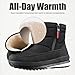 Kpewq Men’S Waterproof Orthotic Winter Work Boots, Extreme Cold Protection, Non-Slip Durable Sole, All-Day (Black, US, Adult, Men, 12, Numeric, US Footwear Size System, Medium)