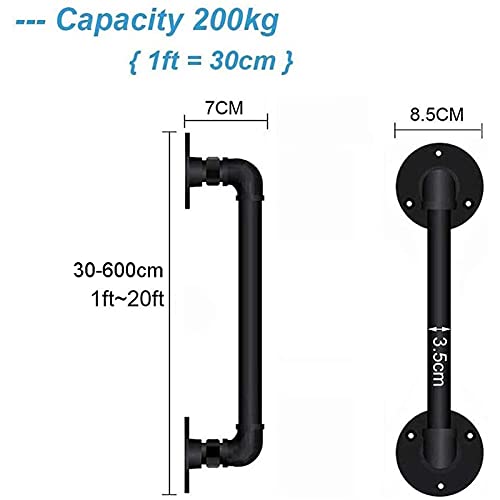 Main courante rustique en métal robuste pour rampe d'escalier - 3