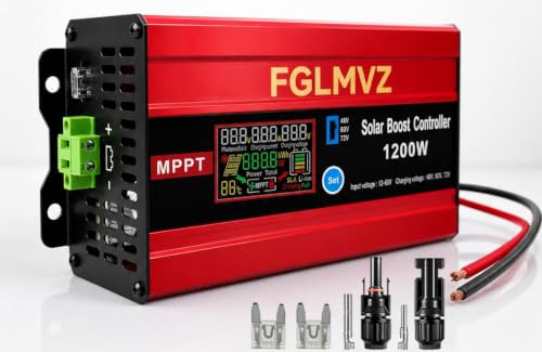 30A MPPT Solar Boost Charge Controller, 1200W Step-Up Solar Charger
