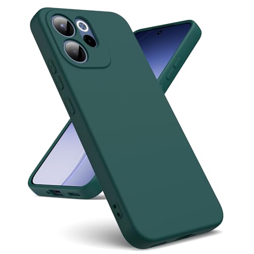 Oududianzi - Cover per Oppo Reno 15 F 4G / 5G, Custodia Silicone Liquido, Interno in Microfibra Morbida, Protezione Antiurto Resistente - Verde Notte