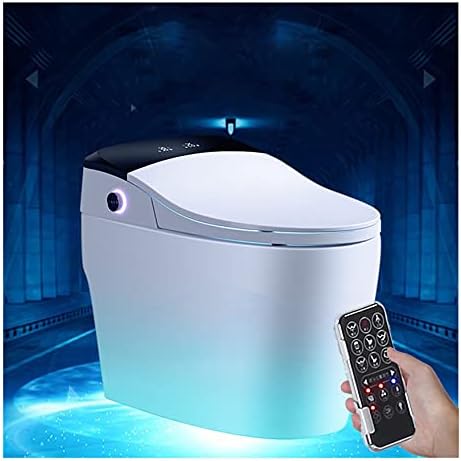 Vehpro Smart Toilet with Bidet - Luxury Integrated Bidet Seat Toilet, Elongated Glaze One-Piece Toilet, 550LB Load, Remote Control, Hot Type, Automatic Flushing, Hip Cleaning, Drying (RG-BM-08)
