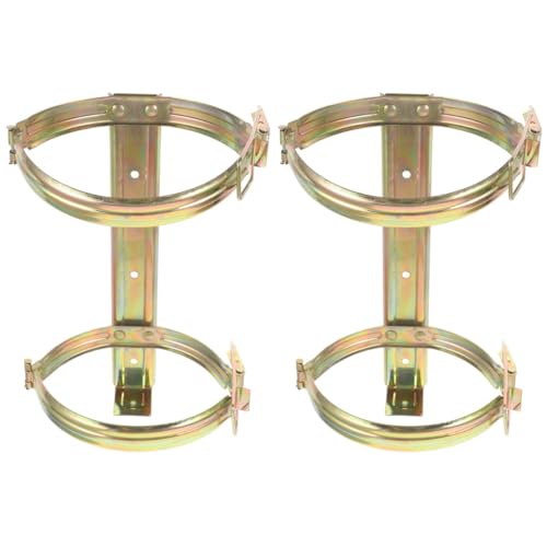 Angoily 2piezas Soporte De Extintor De Pared Metálico Montaje Sencillo y Práctico Para Extintores De Abrazadera Resistente y Funcional Para Almacenamiento Seguro Hogar y Oficina