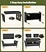 Domusensus Kleines Sofa 2 Sitzer, 123CM kleine Couch 2 Sitzer, Sofa klein mit 53CM extra tiefen Sitzen, MiniSofa Wohnzimmer, Werkzeugfreie Montage Sofas & Couches, Bequemer Samt Mini Couch, Grau