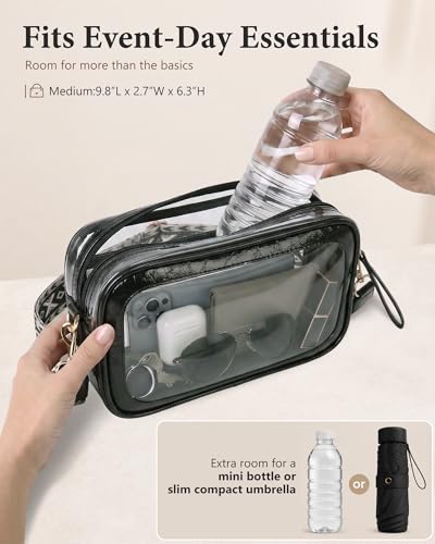 Image of Wuflyover Clear Bag for Stadium Events, Clear Crossbody Purse for Women