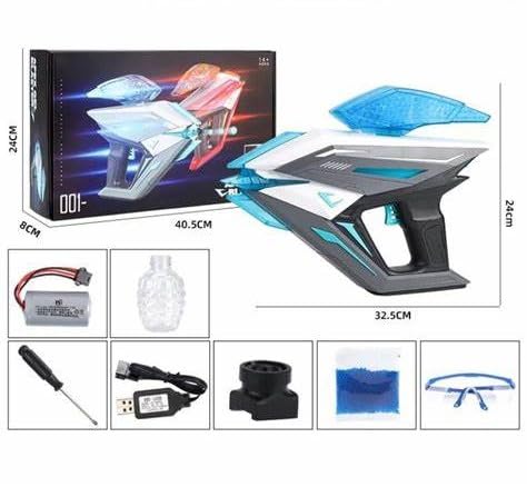 BuYou Gel Ball Blaster Electric with 25,500 Gel Balls, Gel Blaster LCD Screen, for Teenagers and Adults in Blue Camo 14+ | Eyewear | Rechargeable | Garden | Outdoor Games Activities. - Image 7
