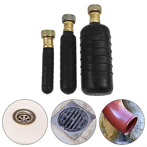 Kit destapacaños accionado por agua, juego de 3 piezas de vejigas de goma para desatascar tuberías de 1 a 6 pulgadas, ideal para fregaderos, duchas y piscinas miniatura 7