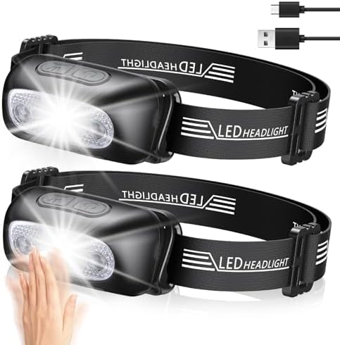 Lampe Frontale LED Rechargeable 650 Lumens Avec Lumière Rouge Et