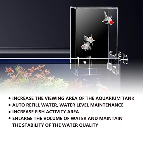 Secotan Fish Elevator- Negative Pressure Fish Tank, Water Auto-Refill, Fish Tank Water Level Maintenance, Increase Fish Activity Area, Aquarium Decoration, Vacuum Suspended Fish Tank #TOP3
