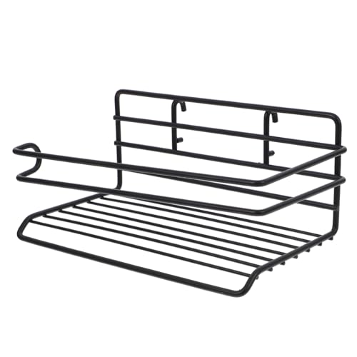 Cabilock Wall Office Organizer No Punching Storage Rack Grid Wall Panel Wire Shelf Accessory Basket Paper Towel Holder Pegboard Bins and Baskets Desk Pegboard Easy Installation