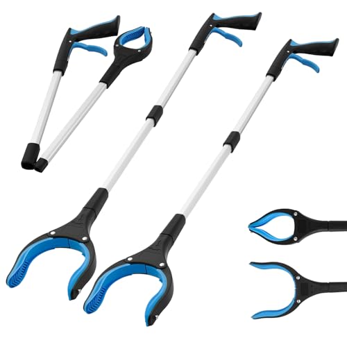 kaiyaya Pinzas Extensibles,2 Piezas Pinza Brazo Recoge Objetos Plegable con Alcance de 83cm,Alcanzador de Objeto,Brazo Más Largo para Recoger Basura para Personas Mayores,Embarazadas,Discapacitados