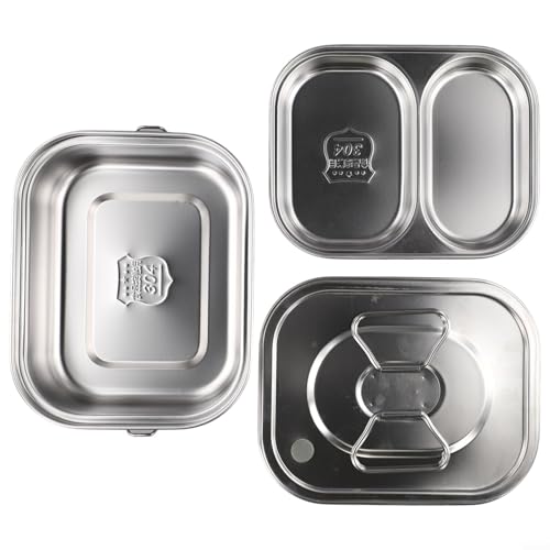 Boîte à déjeuner inox double couche 1800ml pour repas nomade - 5