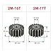 KJOET Industrial Machinery Pinion Gear 1pcs 2M16T/17T/18T/19T Low Carbon Steel Teeth Thickness 20 Mm Metal Gear Teeth Pitch 6.28 Mm Bore Size 10mm Hadware Part (Size : 10 mm, Color : 2M-16T)