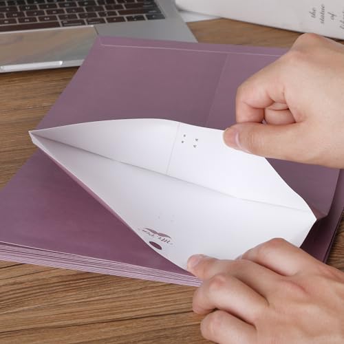 Mr. Pen - Envelopes com fecho, pacote com 18, 23 cm x 30 cm, roxo, envelopes tamanho carta Kraft, en