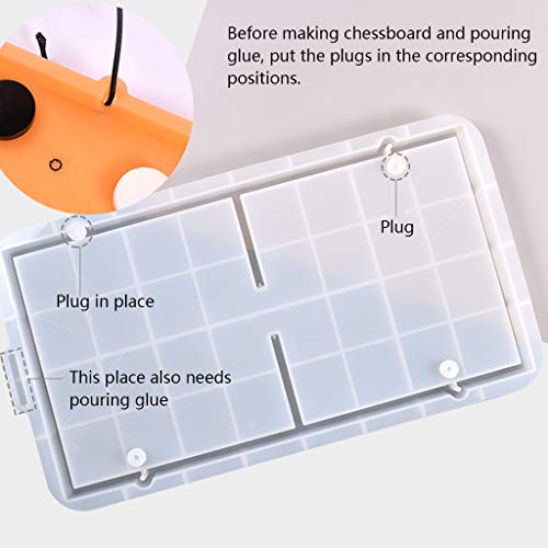 Moule résine époxy échecs silicone haute précision pour DIY