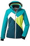 Killtec (KILAH) Damen Skijacke/ Funktionsjacke mit abzippbarer Kapuze und Schneefang KSW 83 WMN SKI JCKT, dunkel türkis, 40, 38622-000
