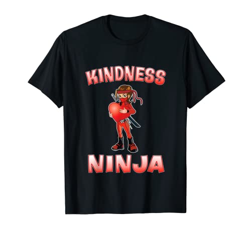 Bondad Ninja Corazón Unidad Día Anti Bullying Motivacional Camiseta