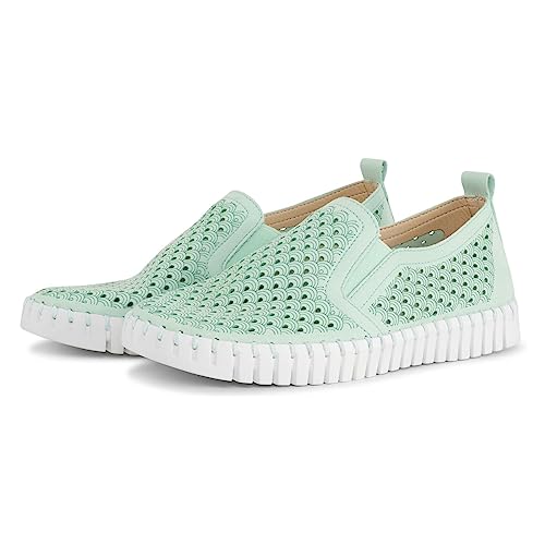 Image of Ilse Jacobsen HORNBAEK Women's Tulip Slip-On Flat | Elastic Side Panels | Lightweight Flexible Comfort.