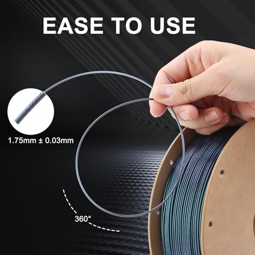 Image of ERYONE Galaxy PLA 3D Printer Filament, Sparkle Glitter PLA, 1.75mm + /-0.03mm, 1kg(2.2LBS) /Spool, Christmas Filament, Galaxy Sirius Nebula (Blue)