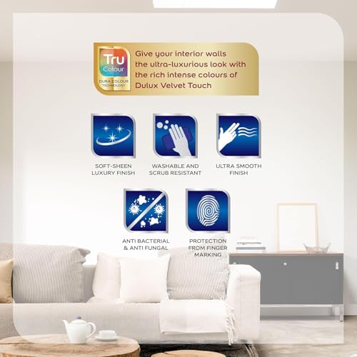 Image of Dulux Velvet Touch Pearl GLO Interior Emulsion Paint (200 Ml, White)- Luxurious soft-sheen wall paint, highly durable, washable, rich, intense colors, with 6-year warranty