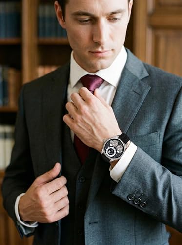 Image of ALIX AL2919 Men's Automatic Skeleton Self-Winding Water Resistant Chronograph Analog Watch