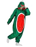 Adult Fruit waterrmelon Onesie Pajamas Costume Cosplay Homewear Sleepwear Jumpsuit for Men Women Girls Boys Teens