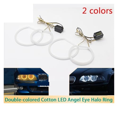 Faros Angel Eyes para coche BMW Serie 3 E46 Sedan 2001-2005 con LED efecto algodón 2