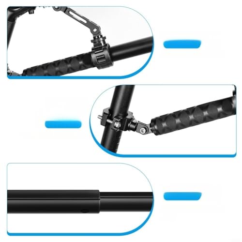 Support de vélo en alliage d'aluminium rigide pour caméra et perche