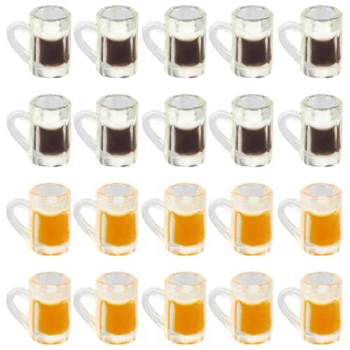 Imitations de verres miniatures en résine pour créer des bijoux fun