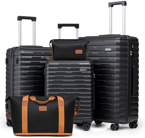 Cosbarn Luggage Sets 5 Piece Suitcases with Wheels, Suitcase Set ...